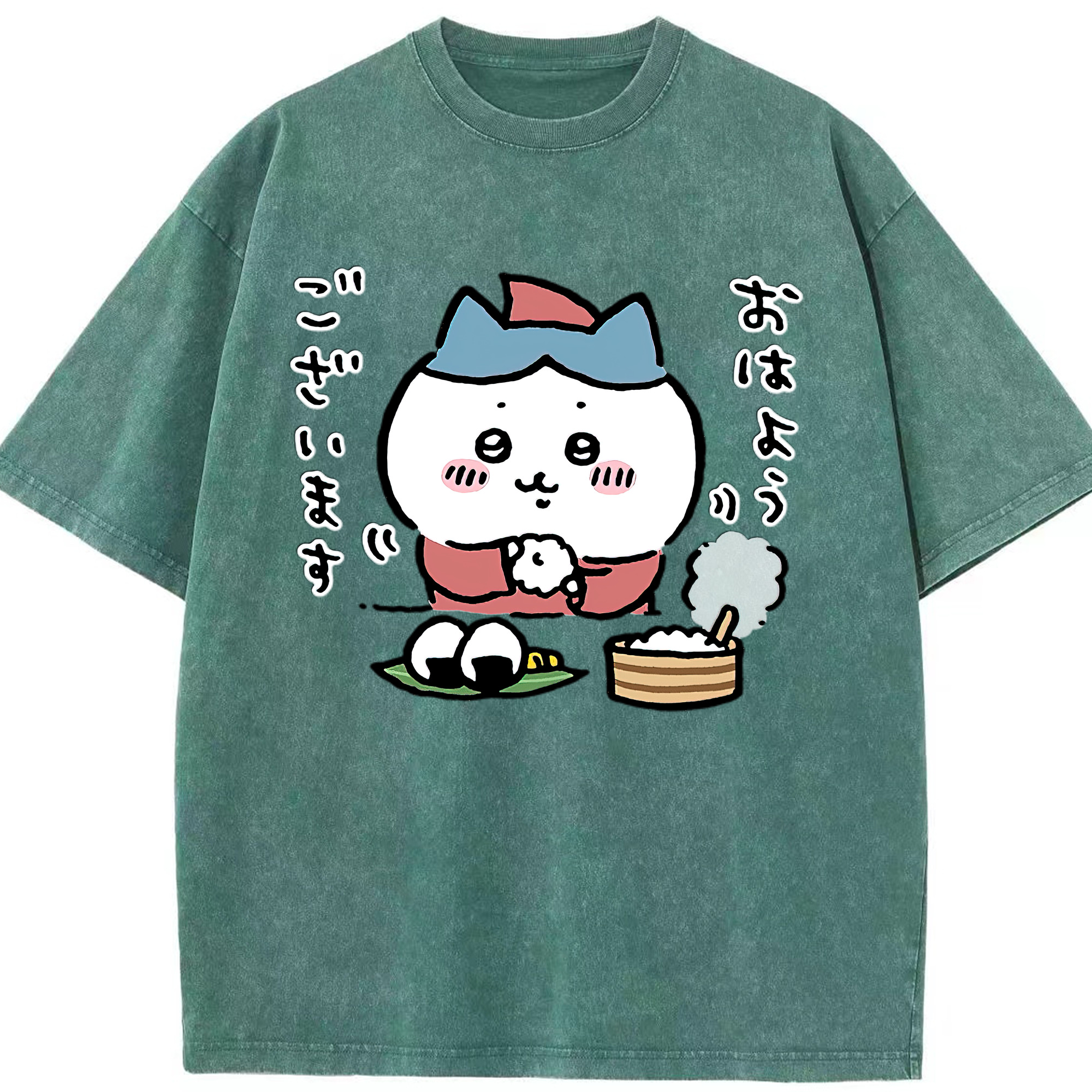 （画像用） ちいかわ ハチワレ Chii-kawa hachiware 綿100% ヴィンテージ風 半袖Tシャツ（フロントプリント）